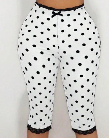 White Polka Dot Capris